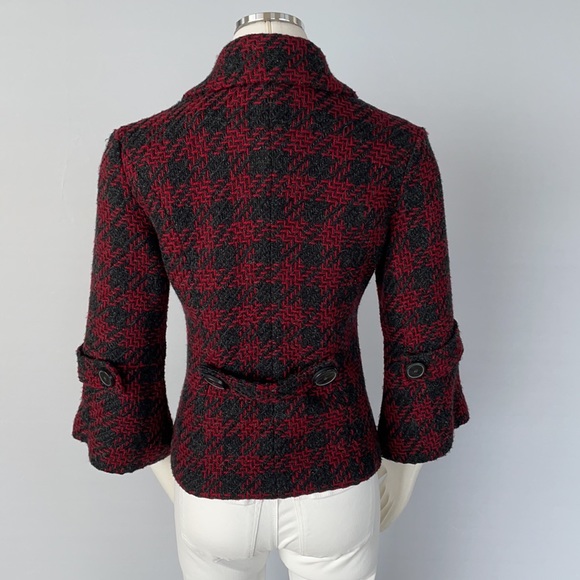 Mac & jac wool Double Breasted Tweed Jacket Size 6 - Picture 10 of 14